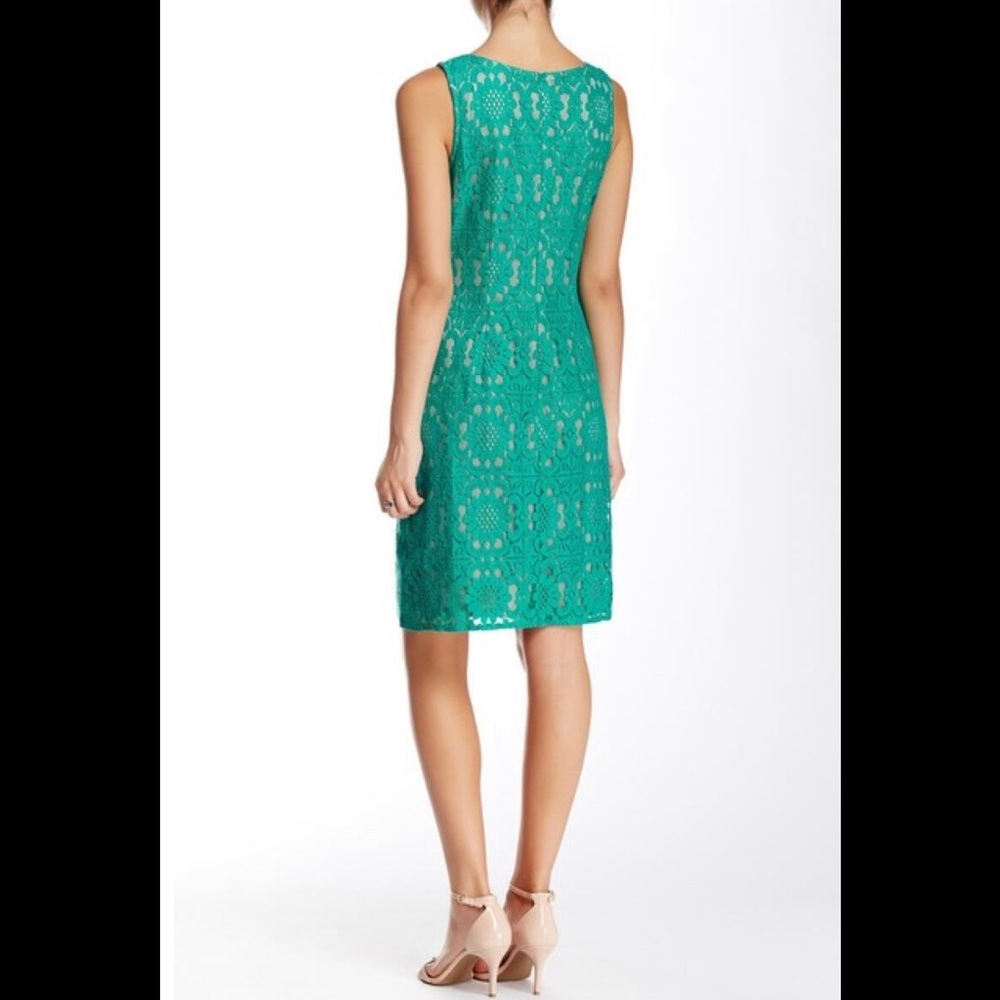 Eliza J | Green Lace Shift Style Dress - Picture 2 of 6